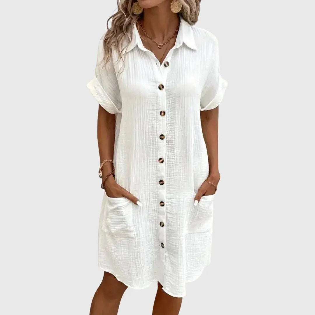 Breezy Minimalist Shirt Dress - Vibe221