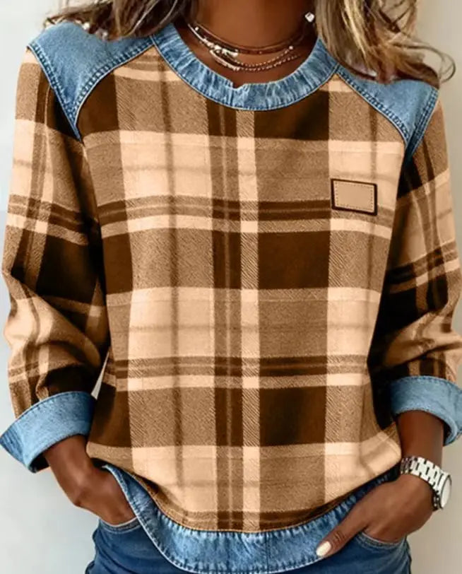 Round-Neck Loose Women's Sweatshirt - Vibe221