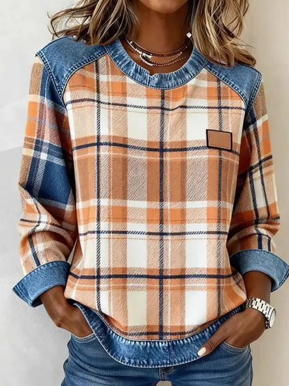 Soft Checkered Everyday Sweatshirt VIBE 221