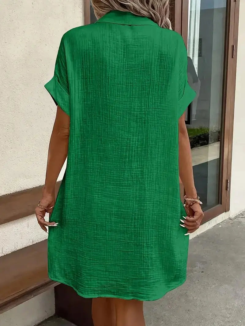 Breezy Minimalist Shirt Dress - Vibe221