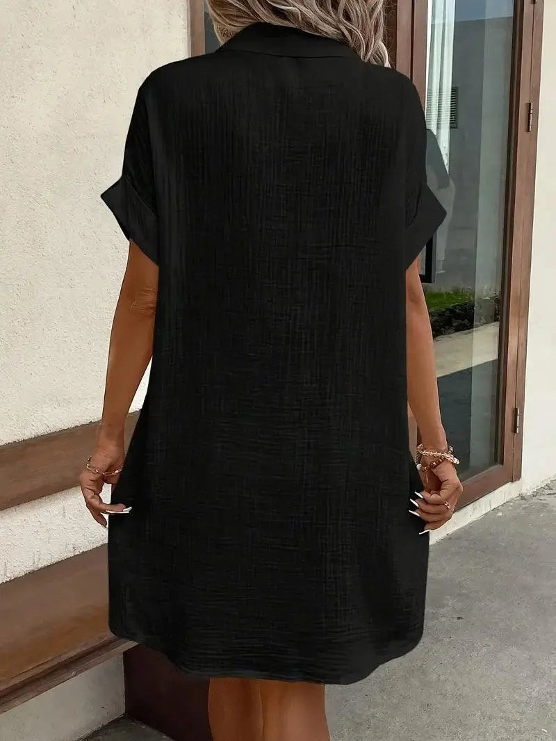Breezy Minimalist Shirt Dress - Vibe221