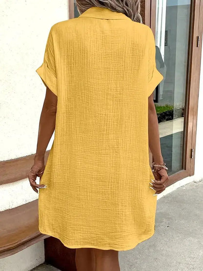 Breezy Minimalist Shirt Dress - Vibe221